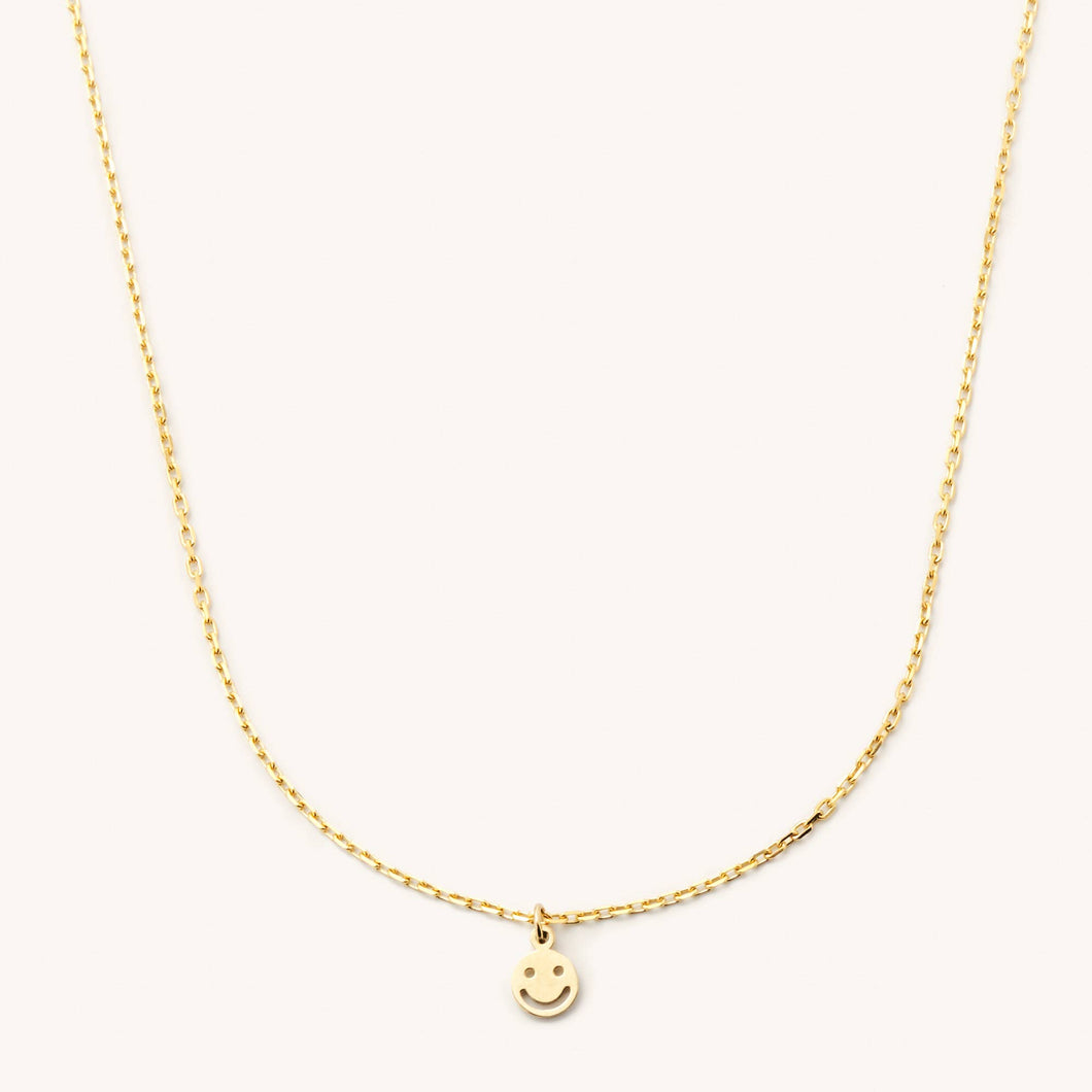 Mini Smiley Face Necklace- Waterproof