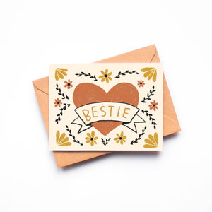 BESTIE ~ CLASSIC HEART Card