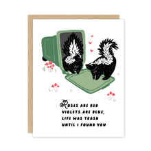 Load image into Gallery viewer, Roses Are Red Skunk Love Friendship Card
