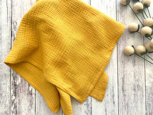 Mustard Crinkle Cloth Napkins-set of four