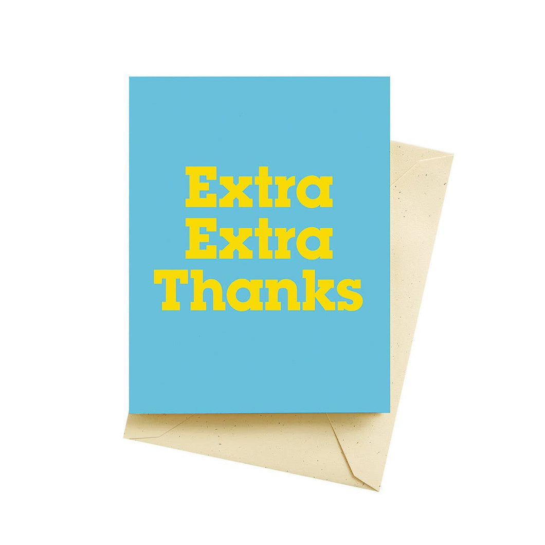 Extra Thanks Thank You Cards