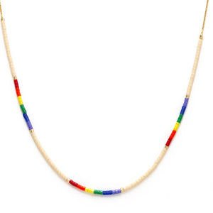 Rainbow - Japanese Seed Bead Necklace