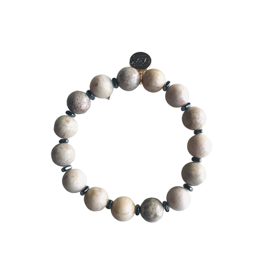 Fossil Agate Stretch Bracelet