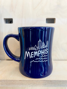 Blue Memphis 14oz diner mug
